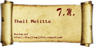 Theil Melitta névjegykártya
